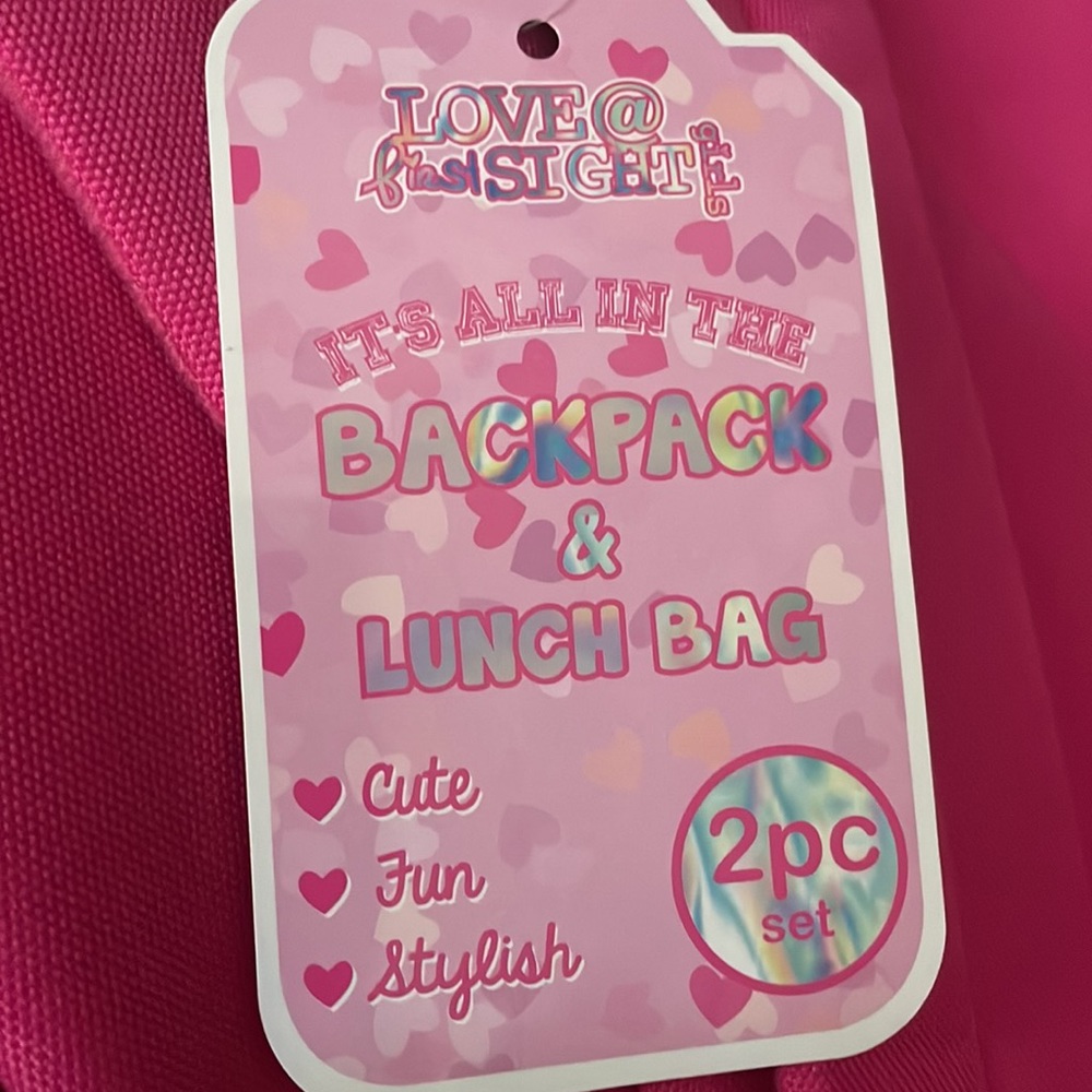 Rainbow/tie dye backpack and lunch bag set - Picture 4 of 4